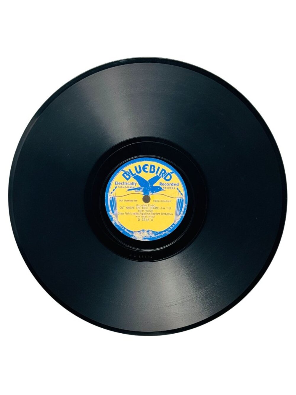 Shep Fields Out Where the Blue Begins / Me and the Moon 10in 78 Bluebird B-6548